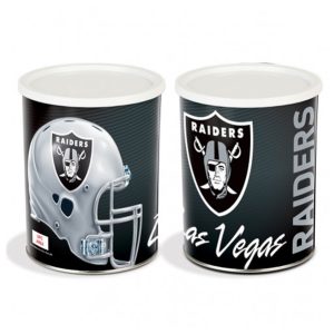 2 Las Vegas Raider football popcorn tins